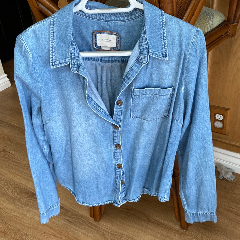 Forever 21 Long sleeve denim like shirt